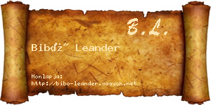 Bibó Leander névjegykártya