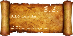Bibó Leander névjegykártya