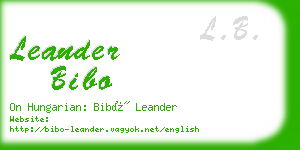 leander bibo business card